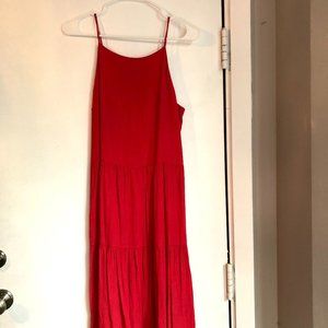 & Other Stories Red Flowy Dress Adjustable Straps